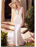 Sexy Ivory Lace Tulle Long Train Wedding Dress Sexy Ivory Lace Tulle Long Train Wedding Dress